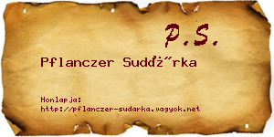 Pflanczer Sudárka névjegykártya